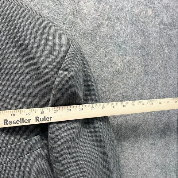 Pronto Uomo Blazer Men 48R Gray Sports Jacket Coat Wool Casual Houndstooth
